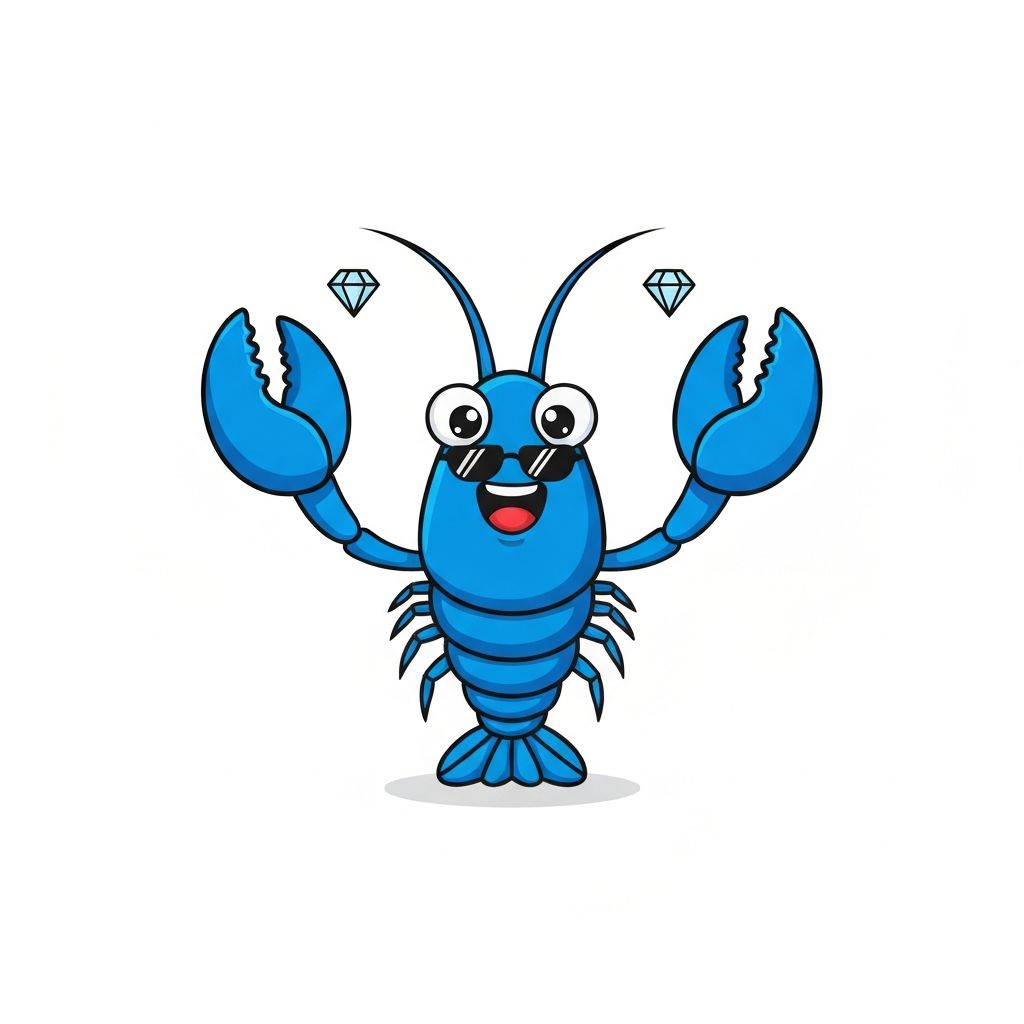 Blue Lobster Mascot